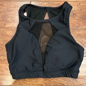 P’tula Black Mesh Sports Crop